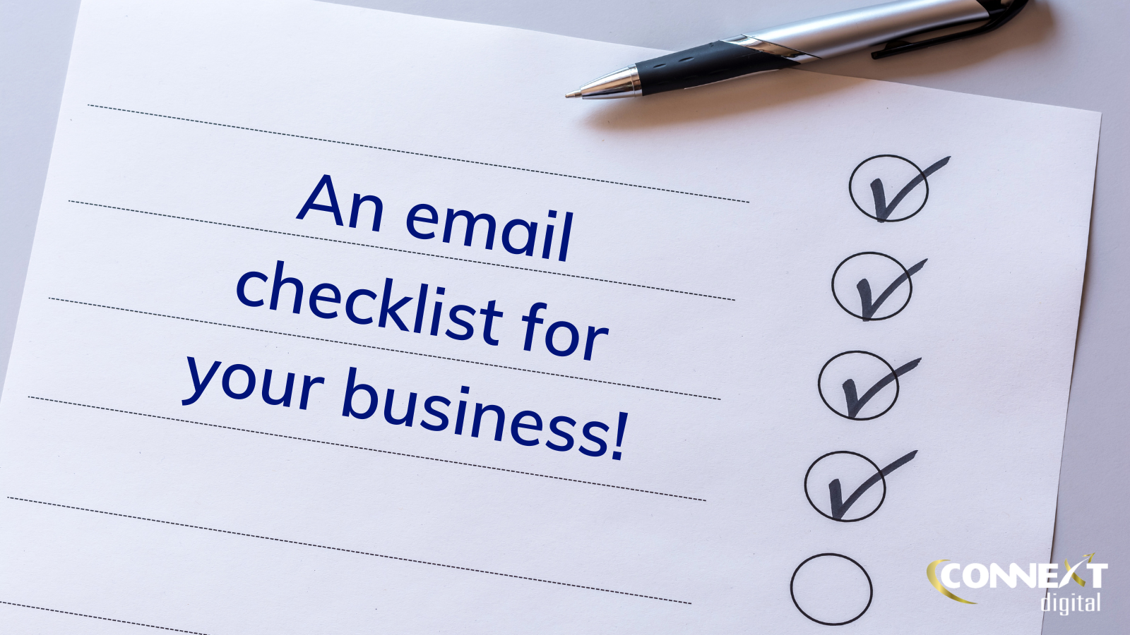 An email checklist for your business! - Connext Digital